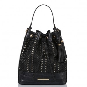 Black Women's Brahmin Marlowe Bucket Bags | 1460NDRAT