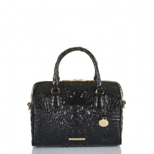 Black Women's Brahmin Stacy Satchel Bags | 0238LBUHA