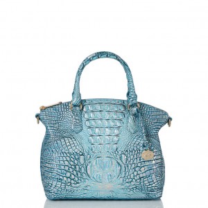 Blue Women's Brahmin Duxbury Satchel Bags | 7539QDKAZ