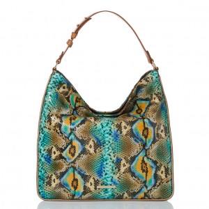 Blue Women's Brahmin Isabella Shoulder Bags | 4963UFGJS