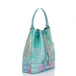 Blue Women's Brahmin Marlowe Bucket Bags | 1526RVGOI