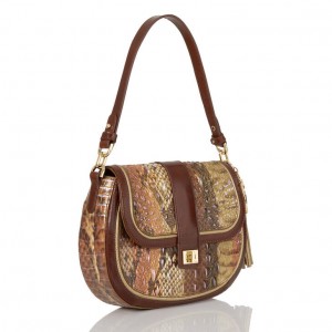 Brown Women's Brahmin Cynthia Shoulder Bags | 2806ETWYL