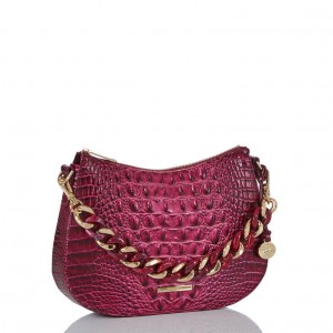 Burgundy Women's Brahmin Mod Shayna Crossbody Bags | 5467IGOUF