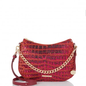 Burgundy Women's Brahmin Mod Shayna Crossbody Bags | 8723MUKWP