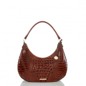 Chocolate Women's Brahmin Bekka Shoulder Bags | 5038PZLJA