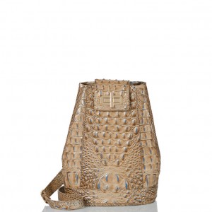 Chocolate Women's Brahmin Maddie Bucket Bags | 9027RPOVN