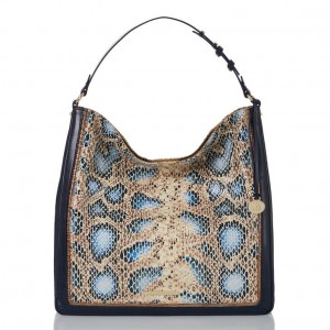 Deep AZURE Women's Brahmin Isabella Shoulder Bags | 1504VOUML