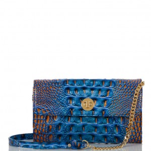 Deep AZURE Women's Brahmin Polina Crossbody Bags | 1258OMCJS