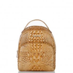 Gold Women's Brahmin Chelcy Backpacks | 3027WSEPT