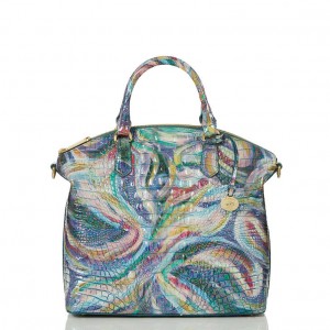 Multicolor Women's Brahmin Large Duxbury Satchel Bags | 8670HFOSA