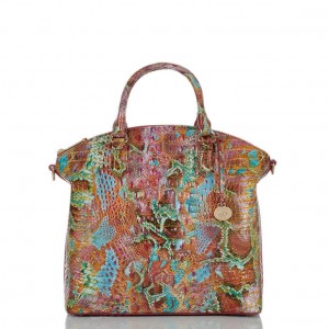 Multicolor Women's Brahmin Large Duxbury Satchel Bags | 9584PMWGS