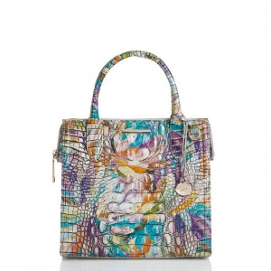 Multicolor Women's Brahmin Small Caroline Satchel Bags | 1968MAUXO