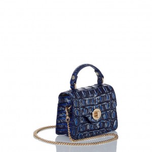 Navy Women's Brahmin Arietta Crossbody Bags | 3819OAZSM