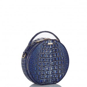 Navy Women's Brahmin Lane Crossbody Bags | 7034ZMTPB