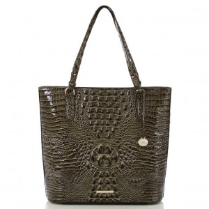 Olive Women's Brahmin Ezra Tote Bags | 5364ZDJPO