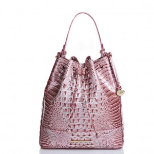 Pink Women's Brahmin Marlowe Bucket Bags | 3258HOIES