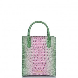 Pink Women's Brahmin Moira Tote Bags | 3782BDGZK