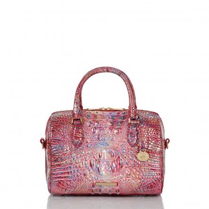 Pink Women's Brahmin Stacy Satchel Bags | 3698KFWSB