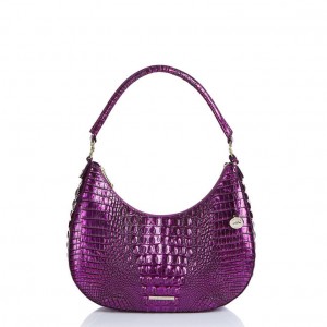 Purple Women's Brahmin Bekka Shoulder Bags | 7501TCFWX