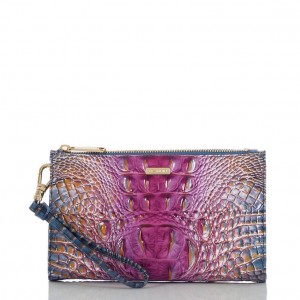 Purple Women's Brahmin Daisy Clutch Bags | 4072KESOC