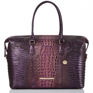 Purple Women's Brahmin Duxbury Weekender Travel Bags | 7183ONAKL