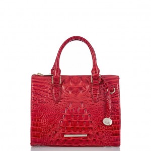 Red Women's Brahmin Anywhere Convertible Satchel Bags | 7045SDVEY