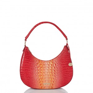 Red Women's Brahmin Bekka Shoulder Bags | 1709HWNBX