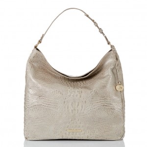 White Women's Brahmin Isabella Shoulder Bags | 9504TQKEV