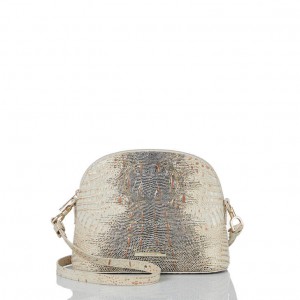 White Women's Brahmin Small Georgina Crossbody Bags | 5784ZLTCB