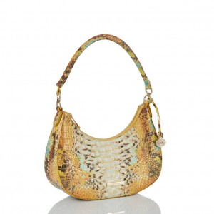 Yellow Women's Brahmin Small Bekka Shoulder Bags | 6985VWOKB