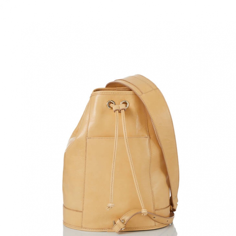 Beige Women's Brahmin Allie Bucket Bags | 8493HCXBL