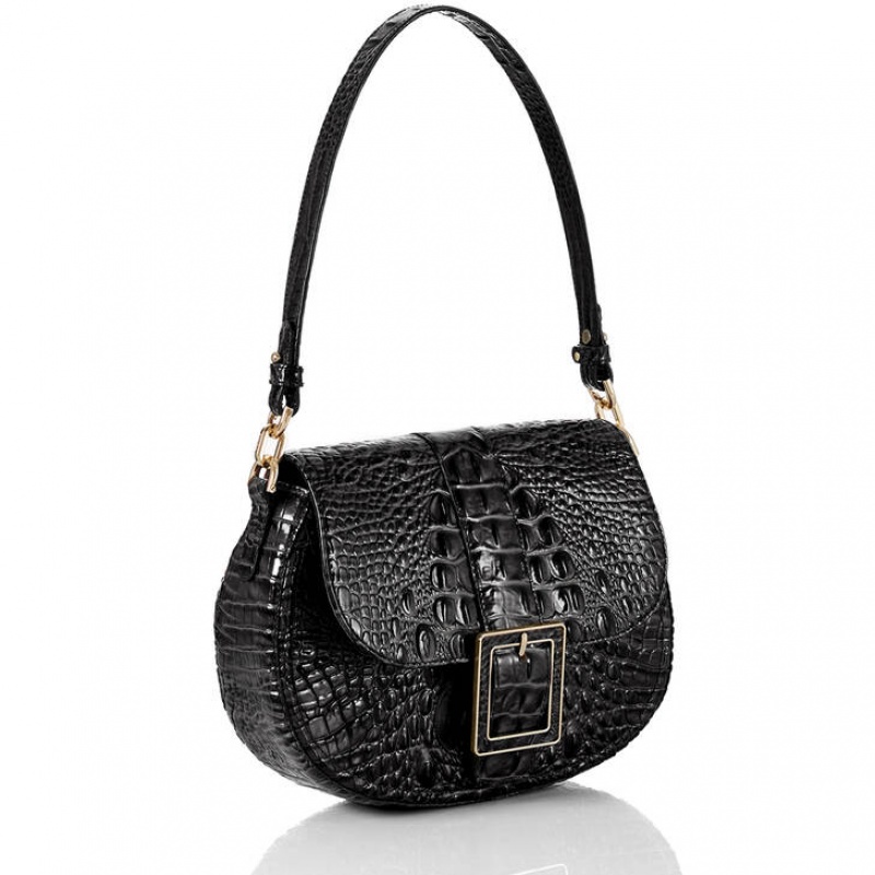 Black Women's Brahmin Cynthia Shoulder Bags | 9281XYWEM