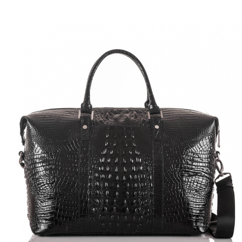 Black Women's Brahmin Duxbury Duffle Travel Bags | 7259UOSQM