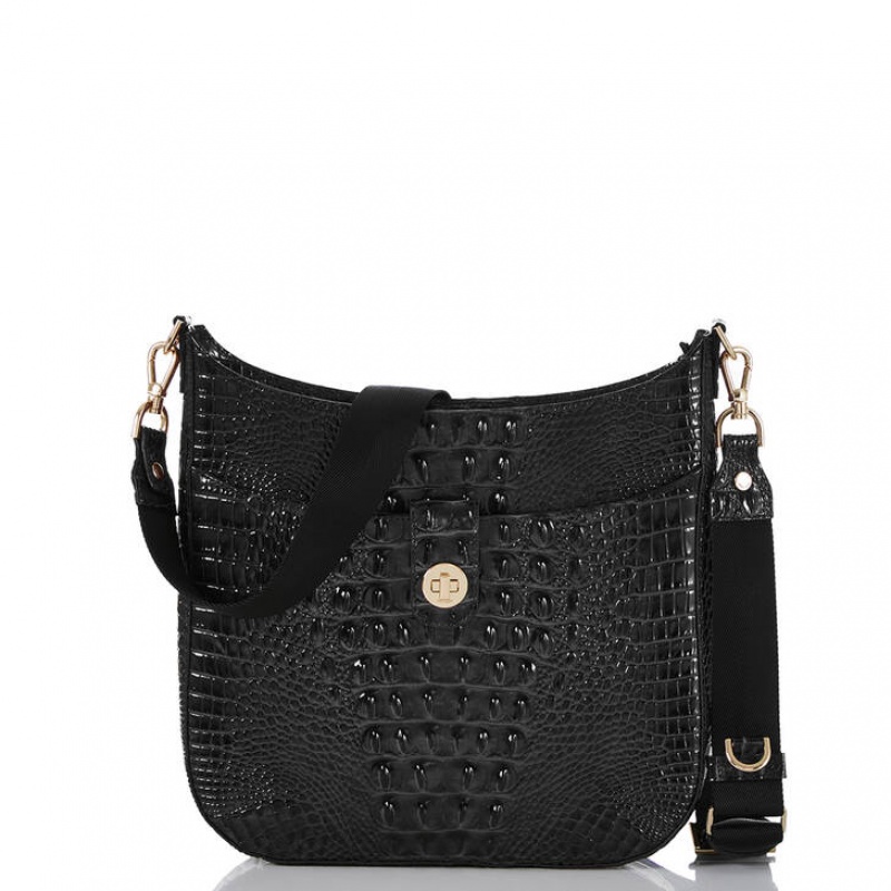 Black Women\'s Brahmin Leia Crossbody Bags | 8564CBEPJ