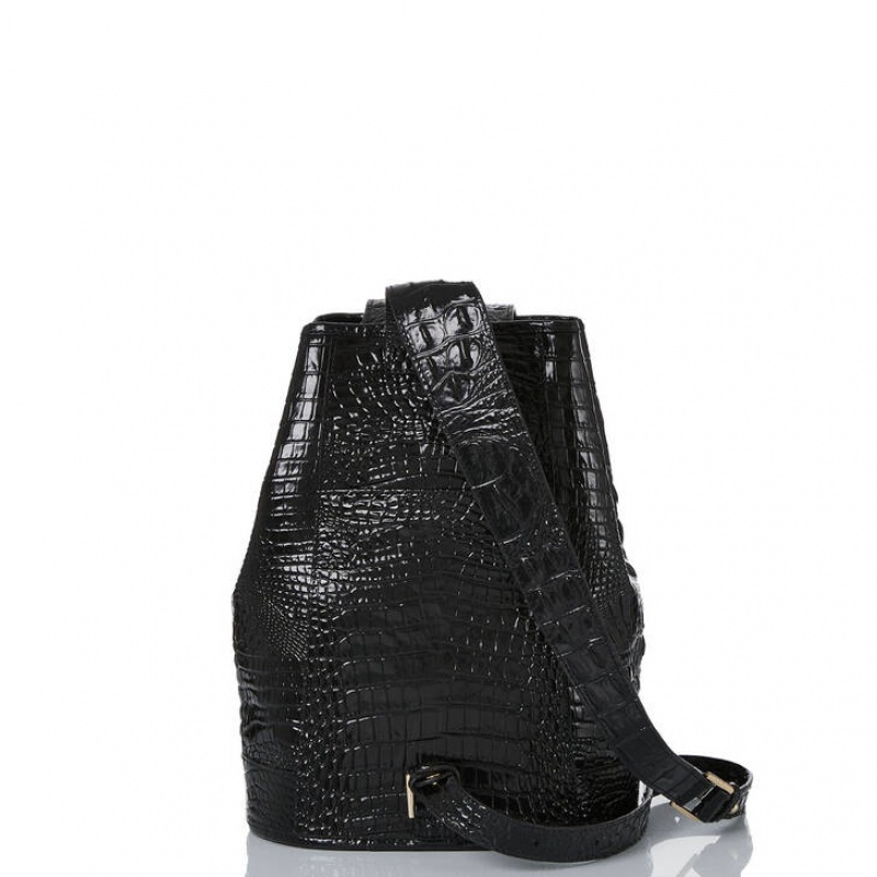 Black Women's Brahmin Maddie Bucket Bags | 0296YNTLV