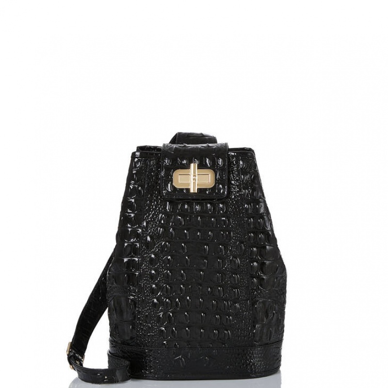 Black Women\'s Brahmin Maddie Bucket Bags | 0296YNTLV