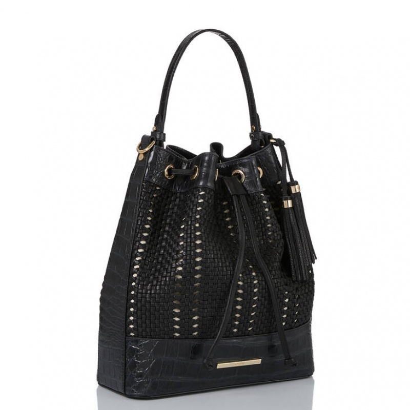 Black Women's Brahmin Marlowe Bucket Bags | 1460NDRAT