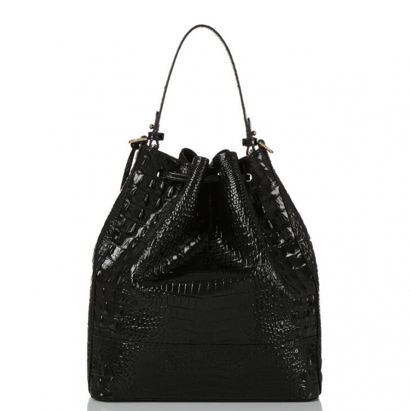 Black Women's Brahmin Marlowe Bucket Bags | 4159CVORA