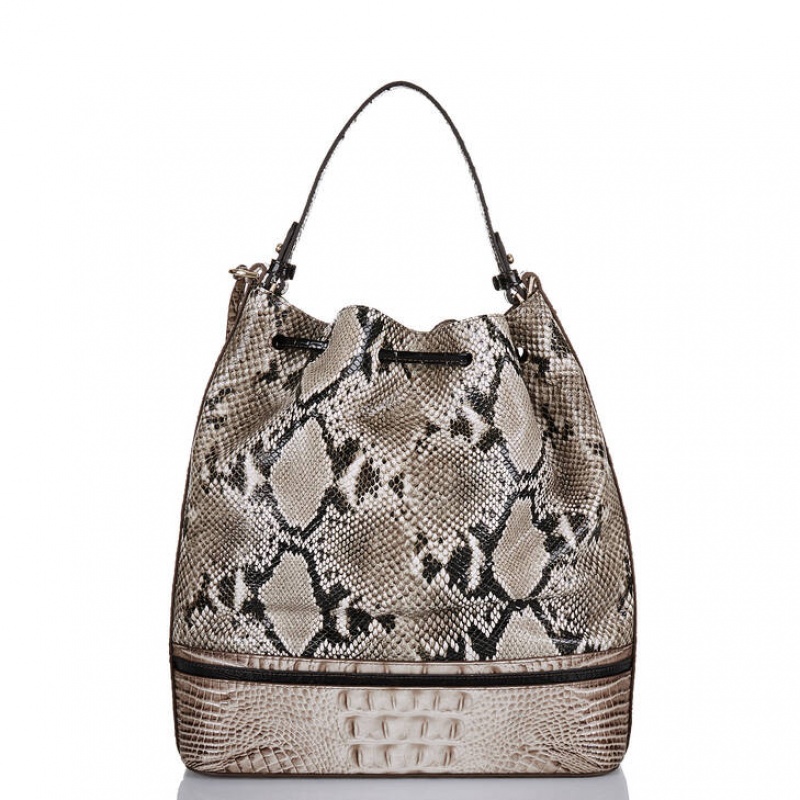 Black Women's Brahmin Marlowe Bucket Bags | 4097QOSCP