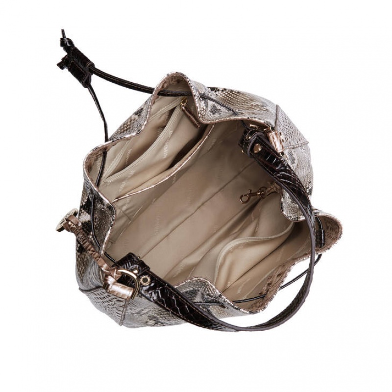 Black Women's Brahmin Marlowe Bucket Bags | 4097QOSCP