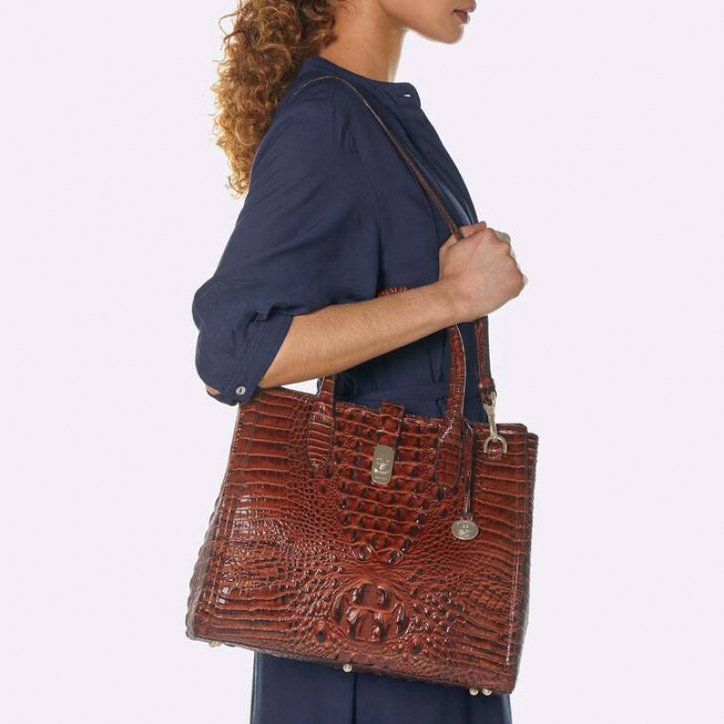 Black Women's Brahmin Nakita Satchel Bags | 5031GXDAB