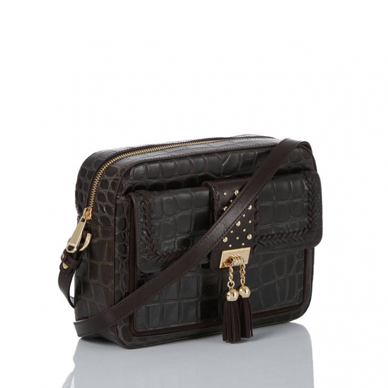 Black Women's Brahmin Shea Crossbody Bags | 6078DFXJG