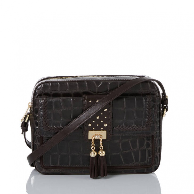 Black Women\'s Brahmin Shea Crossbody Bags | 6078DFXJG