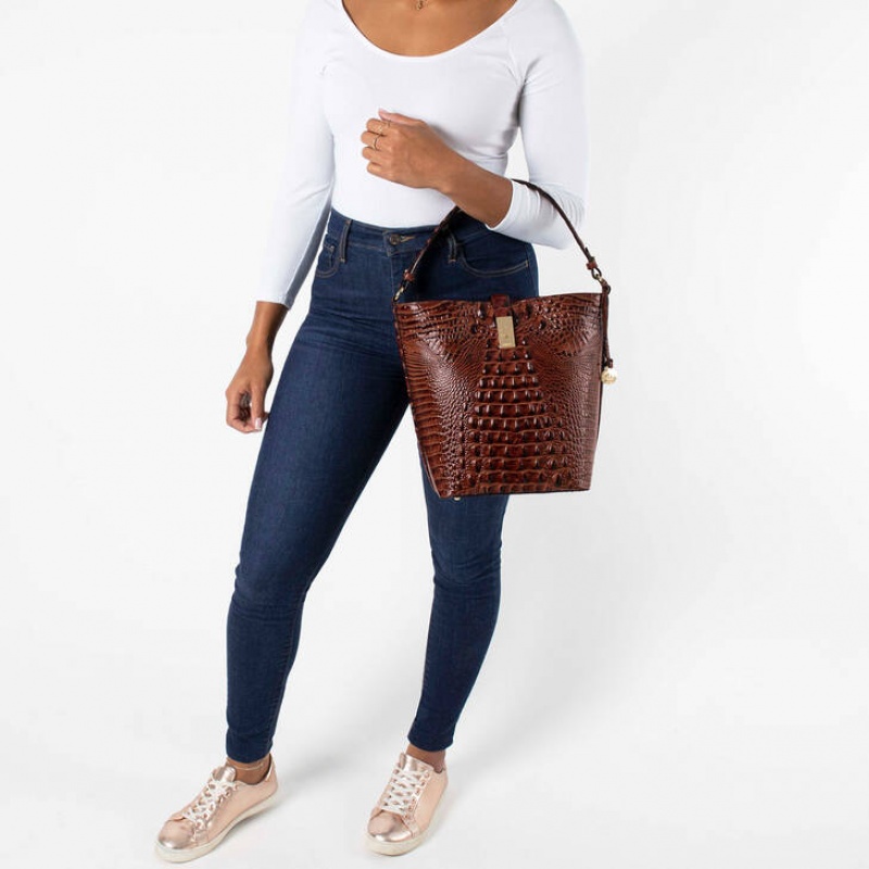 Black Women's Brahmin Shira Bucket Bags | 6729NHBJW