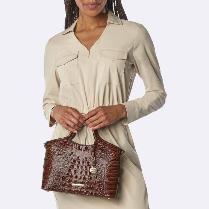 Black Women's Brahmin Small Elaine Crossbody Bags | 2489HMKTV