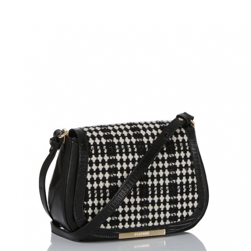 Black Women's Brahmin Small Nadine Crossbody Bags | 2467BGWIV