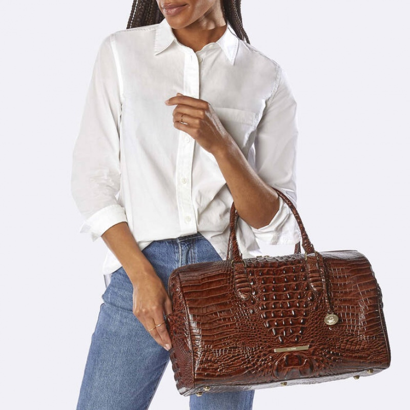 Black Women's Brahmin Spencer Travel Bags | 2547XBGRZ