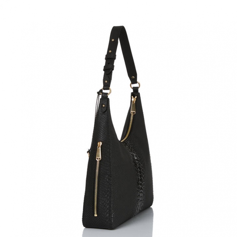 Black Women's Brahmin Tabitha Shoulder Bags | 7231CUYTJ