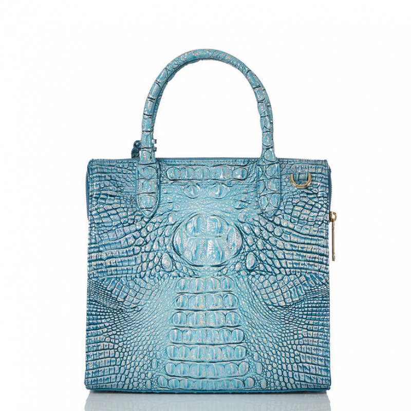 Blue Women's Brahmin Caroline Satchel Bags | 2018JLAKP