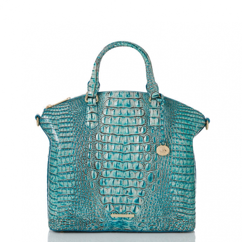 Blue Women\'s Brahmin Large Duxbury Satchel Bags | 5286EKDYS